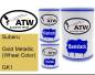 Preview: Subaru, Gold Metallic (Wheel Color), GK1: 500ml Lackdose + 500ml Klarlack + 250ml Härter - Set, von ATW Autoteile West.
